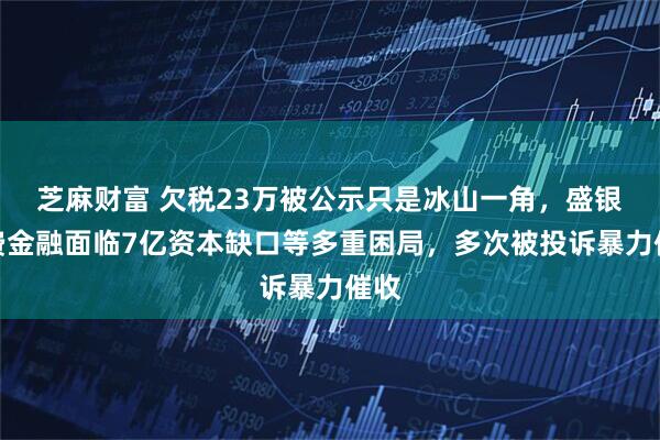 芝麻财富 欠税23万被公示只是冰山一角，盛银消费金融面临7亿资本缺口等多重困局，多次被投诉暴力催收